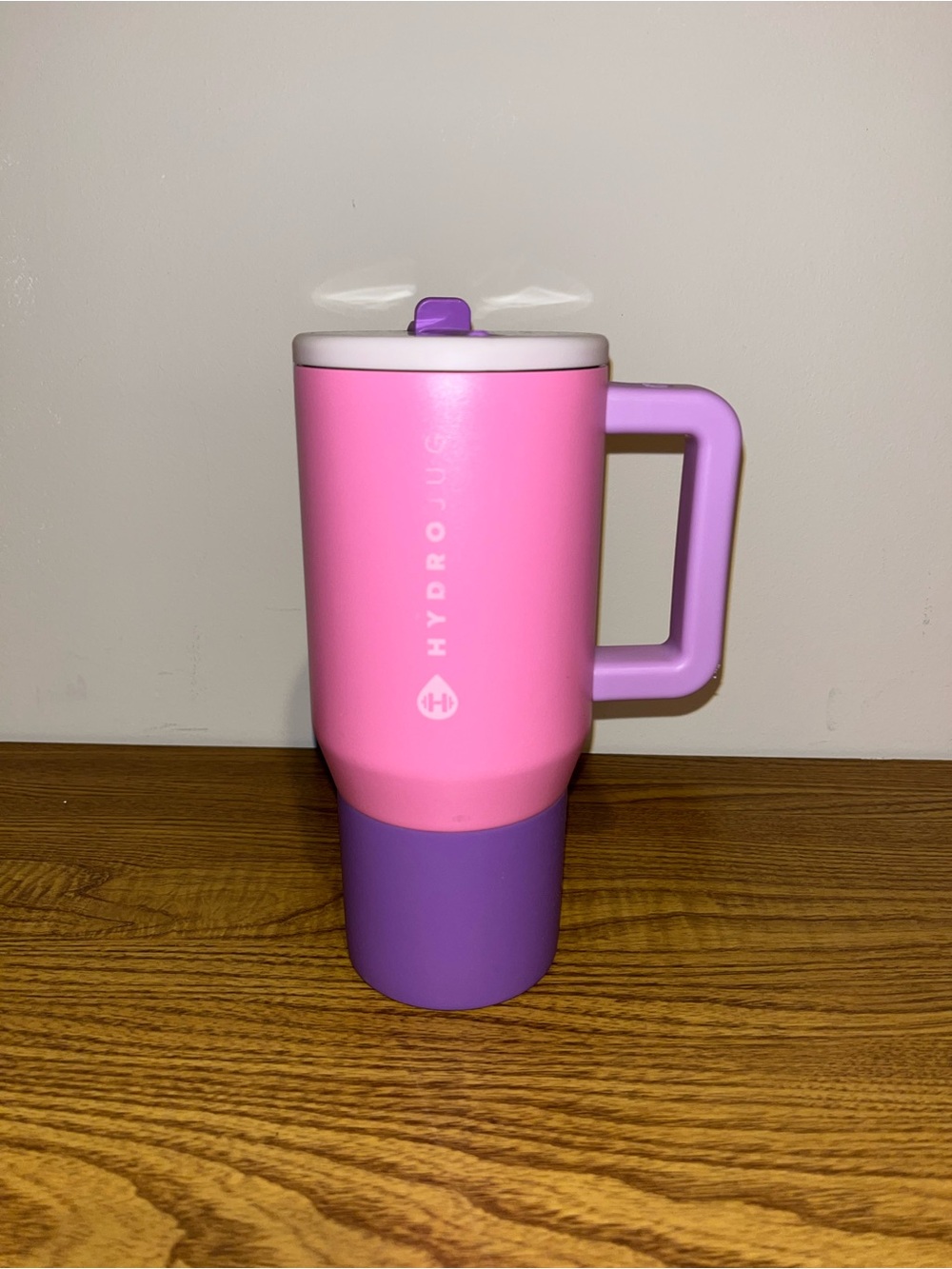 Hydro Flask Pink and Purple Insulated Travel Mug with Handle